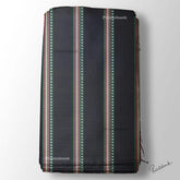 Black Green Stripe Printed Fabric Material Online